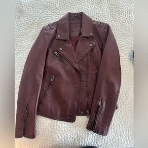 Blank NYC Women's Leather Jacket - Burgundy
